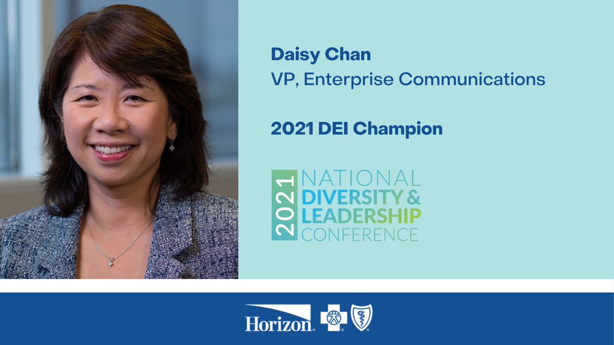 Horizon BCBSNJ (@horizonbcbsnj) on Twitter photo Congratulations to Daisy Chan, VP Enterprise Communications, DEI Champion Awardee for the <a href="/diversityfirst/">DiversityFIRST</a>'s 2021 National Diversity & Leadership Conference.
Thank you for your commitment & advocacy for diversity, equity, and inclusion in the workplace. 3blmedia.com/News/Honoring-… Congratulations to Daisy Chan, VP Enterprise Communications, DEI Champion Awardee for the <a href="/diversityfirst/">DiversityFIRST</a>'s 2021 National Diversity & Leadership Conference.
Thank you for your commitment & advocacy for diversity, equity, and inclusion in the workplace. 3blmedia.com/News/Honoring-…