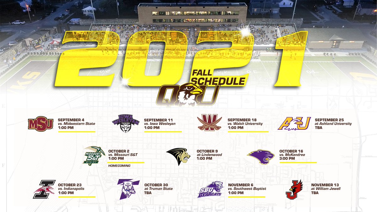 QUHawks's tweet photo. 🚨 SCHEDULE RELEASE 🚨

We are officially 1️⃣0️⃣2️⃣ days until kick off!

Check out the full release below ⬇️ 

🔗: https://t.co/0NvDOpGgg8

@QUFootball https://t.co/1YUJpnVmmM