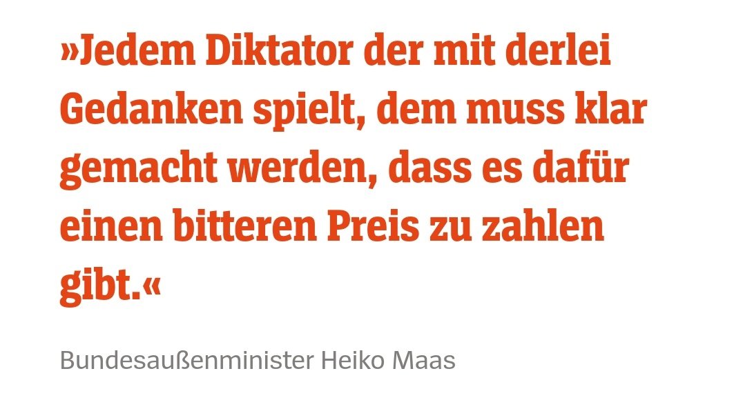 H4nzWurst's tweet photo. Heiko Maas: "Jedem Diktator, der mit derlei Gedanken spielt, dem muss klargemacht werden, dass es dafür einen bitteren Preis zu zahlen gibt."

Welche harte Reaktion auf die Festnahme von #Protasewitsch wird verhängt werden? Wann wird sie verhängt?

#Lukashenko #Weissrussland https://t.co/WIa1GnBq45