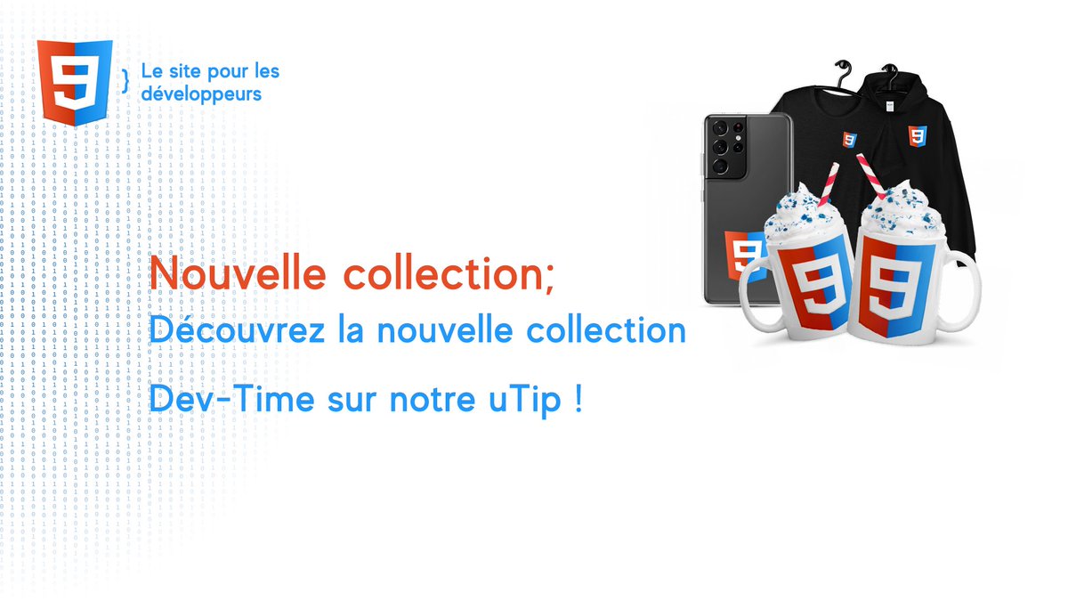 Cybricode's tweet image. Découvrez la nouvelle collection Dev-Time dès maintenant sur notre uTip ! 
Petite réduction actuellement en cours sur toute la nouvelle collection !

utip.io/devtimeeu/shop

#DevTimeEU