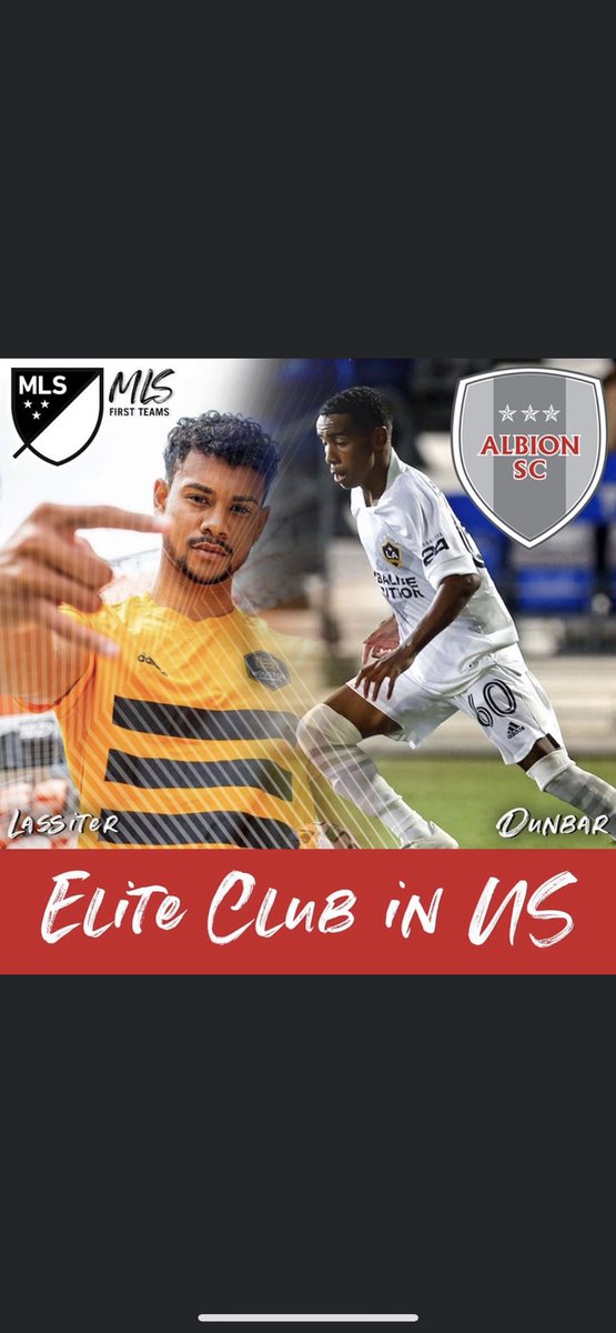 albiondelaware's tweet photo. ALBION SC is proud to keep developing PRO players. Among its 16 professional players, two are currently playing for MLS first teams: Ari Lassiter at the Houston Dynamo FC, and Cameron Dunbar at the LA Galaxy. #EliteClub ☝🏼⚽️🚀💯
.
.
.
.
.
#WERALBION #ALBION_SC #ALBIONNation 

1/2 https://t.co/kpslGq2KZF