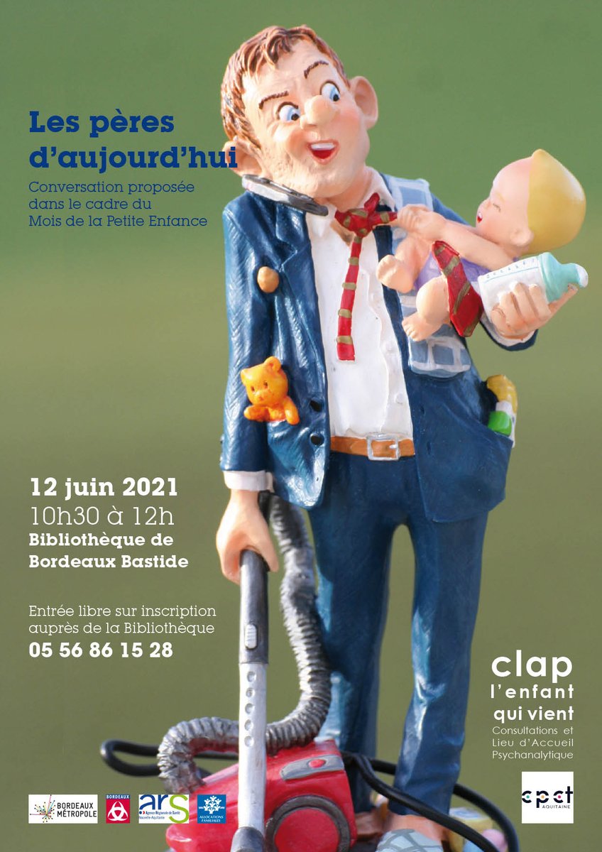 cpctbordeaux's tweet photo. Introduction Les pères d’aujourd’hui 
Conversation à la bibliothèque de Bordeaux Bastide https://t.co/fjM4b49f4J