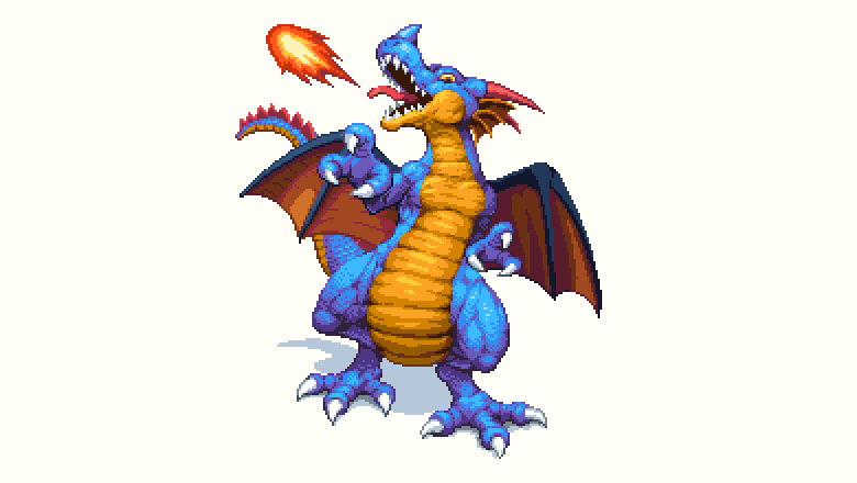 「【ファミコン】ドラゴンクエスト 竜王
#ENIX #ドット絵 #pixelart」|フラッグさんのイラスト