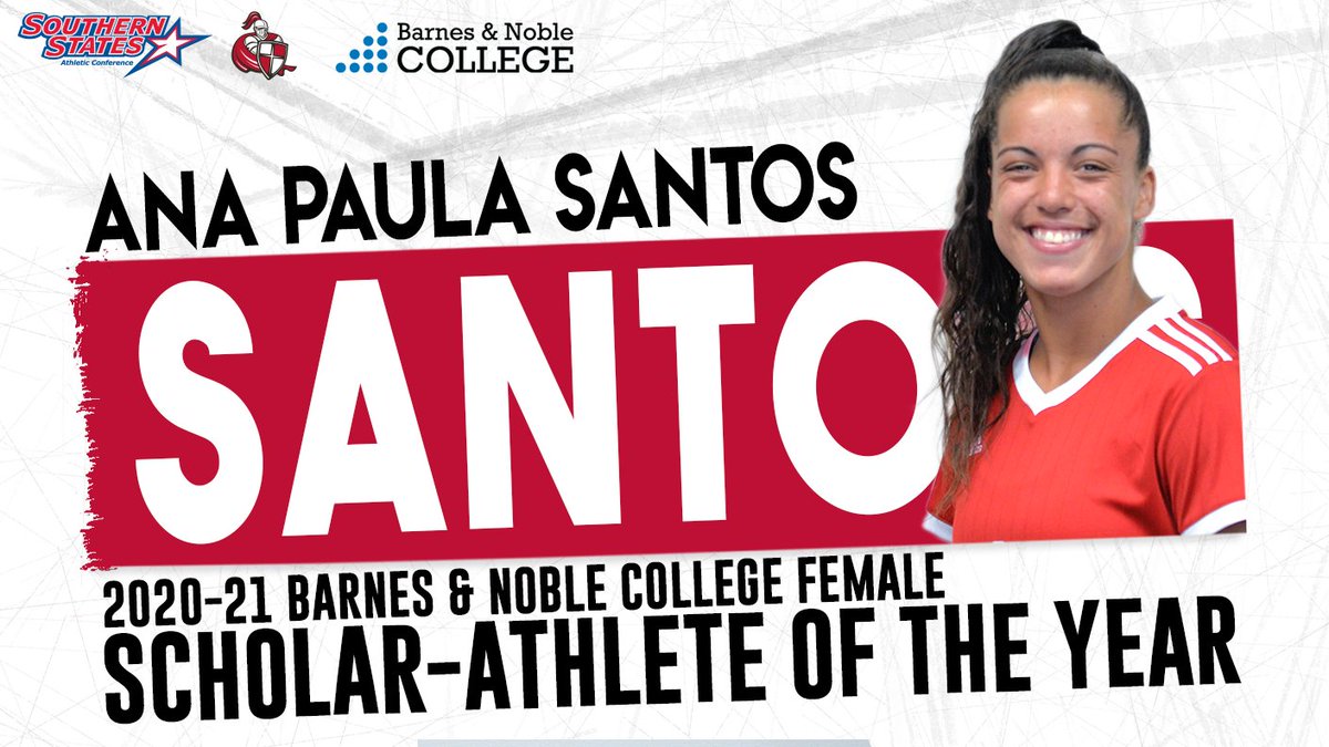Congrats to Ana Paula Santos of <a href="/CareyAthletics/">William Carey Athletics</a> on being named the 2020-21 Barnes &amp; Noble College Female Scholar-Athlete of the Year. 

📝 bit.ly/3fDADRu