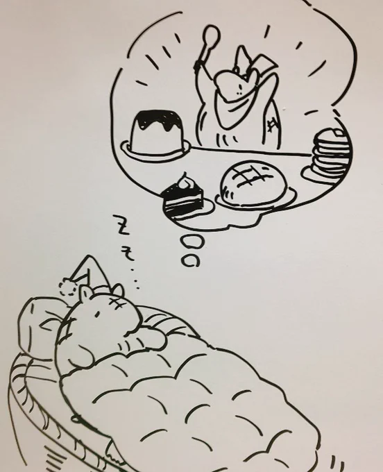 早めに出勤したのでらくがき
プリンの夢をたくさん見て欲しい🍮 