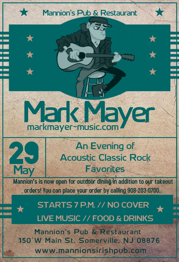 MarkMayer446's tweet photo. Support local business and join me Saturday for an evening of acoustic classic rock at Mannion's, responsibly social distanced.
Make your reservation and enjoy! (908) 203-0700
Mannion's Pub &amp; Restaurant
#Mannions #InTuneGuitarPicks #SITStrings #G7thTheCapoCompany #Spectraflex https://t.co/JrNiOj3Xme