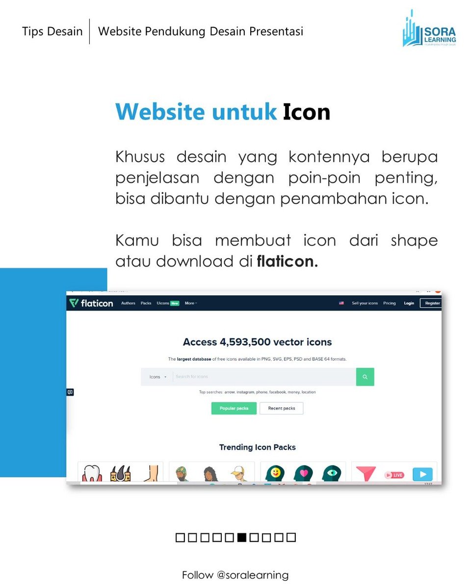 SoraLearning's tweet image. Retweet postingan ini, biar bisa dibaca lagi nanti

#tipsdesign #designpresentasi #designgrafis #soralearning #trainingdesaininfografis #trainingdesignslide #tipsdesignkeren #designkeren #workshoppresentasi #flaticon #pixabay #presentationhack