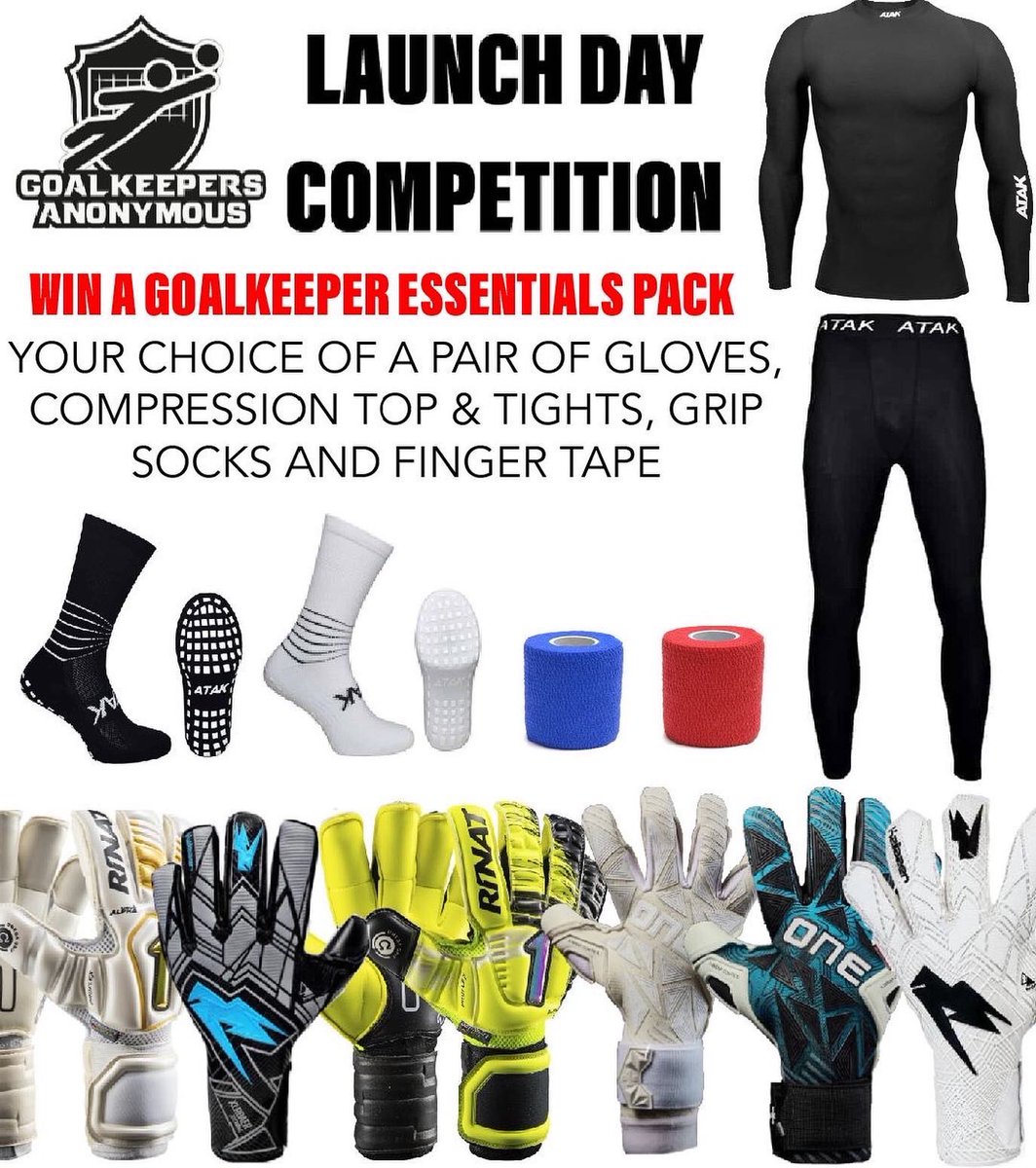 🇮🇪To celebrate the launch of shop-goalkeepersanonymous.com we are giving one lucky winner a “Goalkeepers Essential Pack” from our site 😍🧤

1 x Choice of Gloves
1 x Compression Top
1 x Compression Tights
Grip socks
Finger Tape