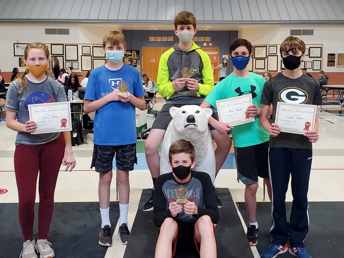 HortonvilleSD's tweet photo. ๐The results from the GMS Math Meet are in! ๐
Here are some of the winners for 5th, 6th, 7th, and 8th grade.
We can't wait to compete again next year.
Way to go, mathematicians!
โ๏ธ
โ
โ
#mathmeet #HASD #GMS #middleschool #polarbearpride https://t.co/ZE3ZvhEE3G