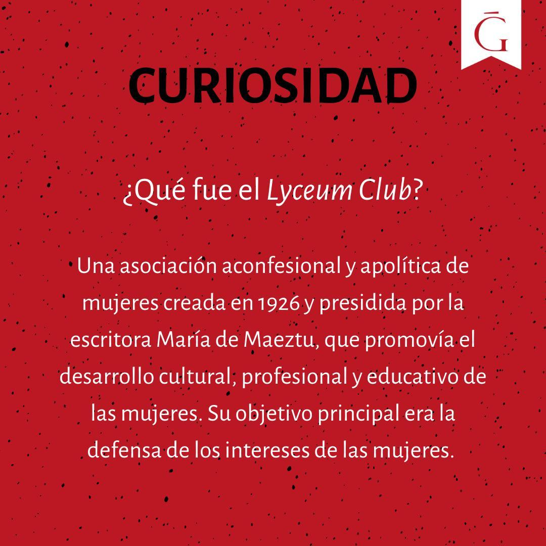 📕 ¿Qué fue el Lyceum Club? ⁠
⁠
Una asociación aconfesional y apolítica de mujeres creada en 1926 y presidida por la escritora María de Maeztu.
⁠
🤓 ¡Feliz martes! 🤓⁠
⁠
#edicionesgaroe #lyceumclub #editorial #mujeres #asociacionesdemujeres #impulsoras #presidentas #cultura