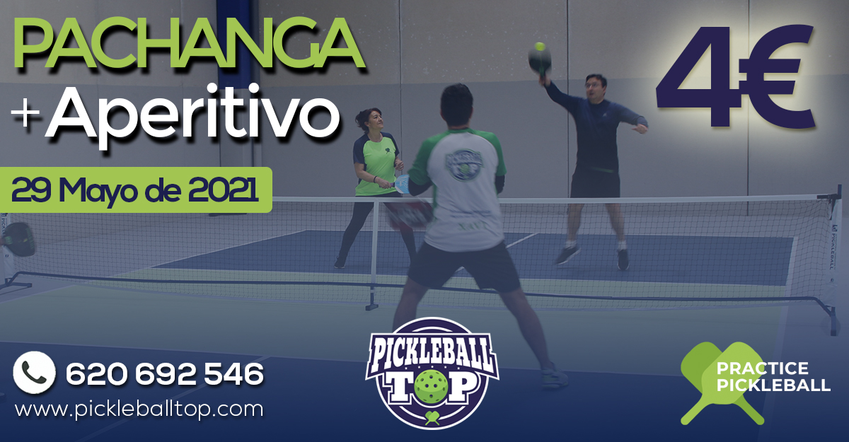 Este sábado 29 de Mayo en #Pickleball Top... ¡PACHANGA + APERITIVO por 4€! 

✅Parejas 
✅Parejas Mixtas 
✅ Individuales (Chicos y chicas) 

¡Soisi todos bienvenidos! 

Organizaremos la mañana en base a la gente inscrita, realizando partidas individuales o en pareja.