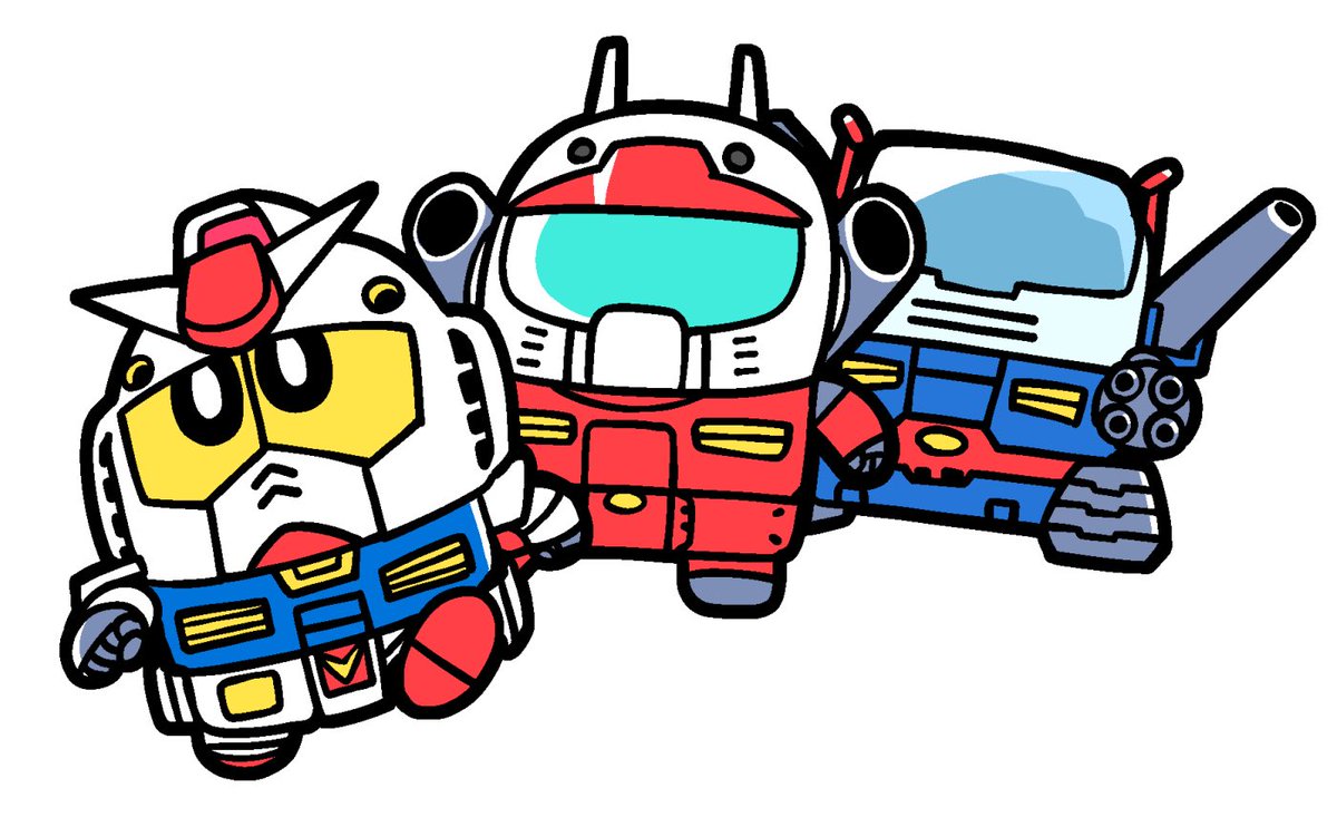 rx-78-2 robot no humans mecha chibi white background energy gun beam rifle  illustration images