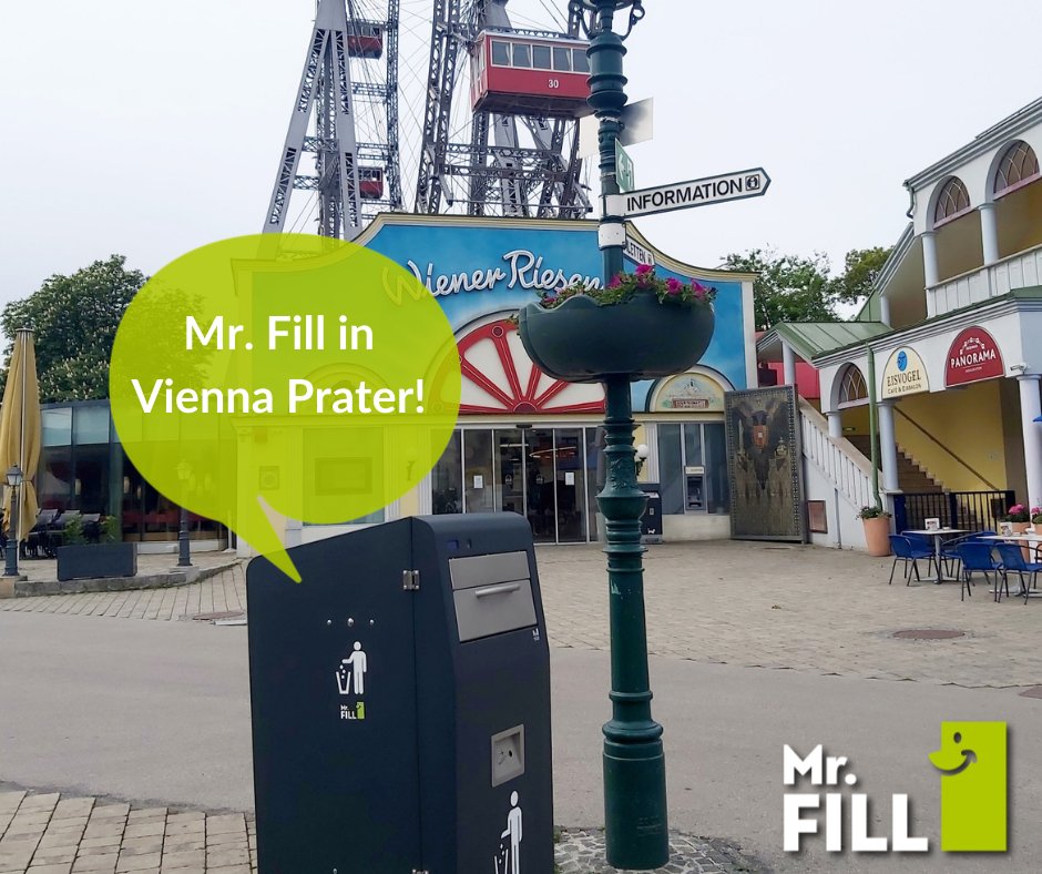 mrfill_'s tweet image. After the solar compacting bins of Mr. Fill have been working flawlessly in the federal capital Vienna, the Vienna Prater now also has opted for solar compacting bins of Mr. Fill.

#smartcity #smartwastesolutions #smartwaste #smartdata #data #wastenomore #nolitter #lesscosts