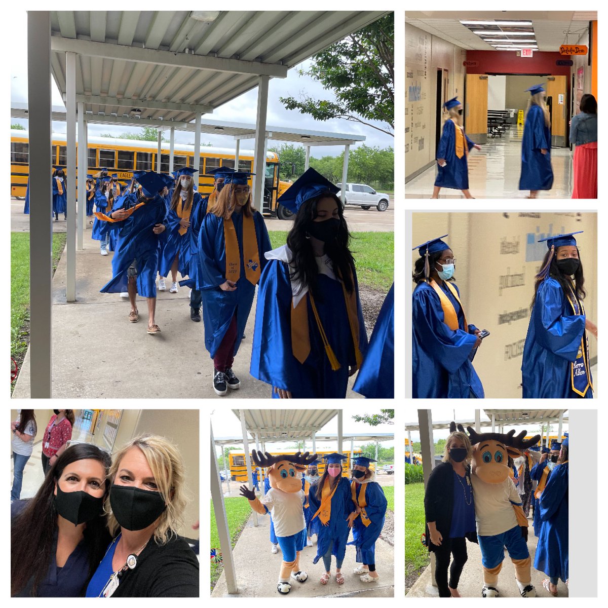 First stop at Elkins for the Graduation Walk! 🙌#bosproud #emsproud   <a href="/EESPRIDE/">Elkins Elementary</a> <a href="/2021Bos/">BOS Class of 2021</a>