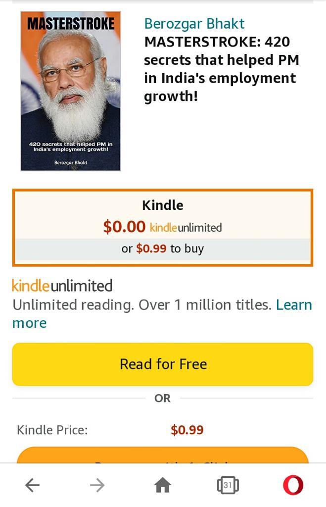 KaptanHindostan's tweet photo. Someone has published a book on Amazon titled Masterstroke with 56 empty pages. Amazon has approved it. https://t.co/bypP6UVlwO