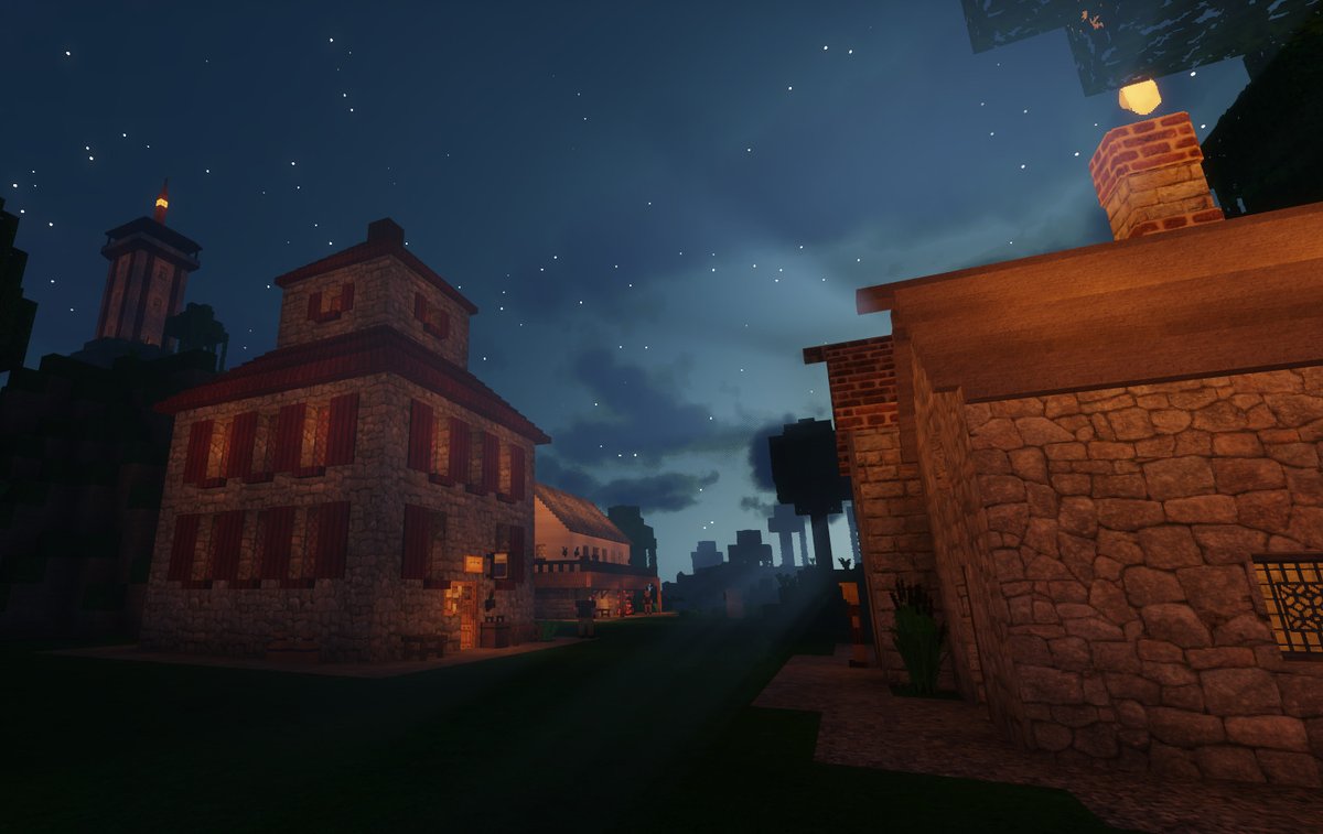 First view of Esford, a richer small town in the beautiful land of Halavarn...  #Minecraft #Winthor