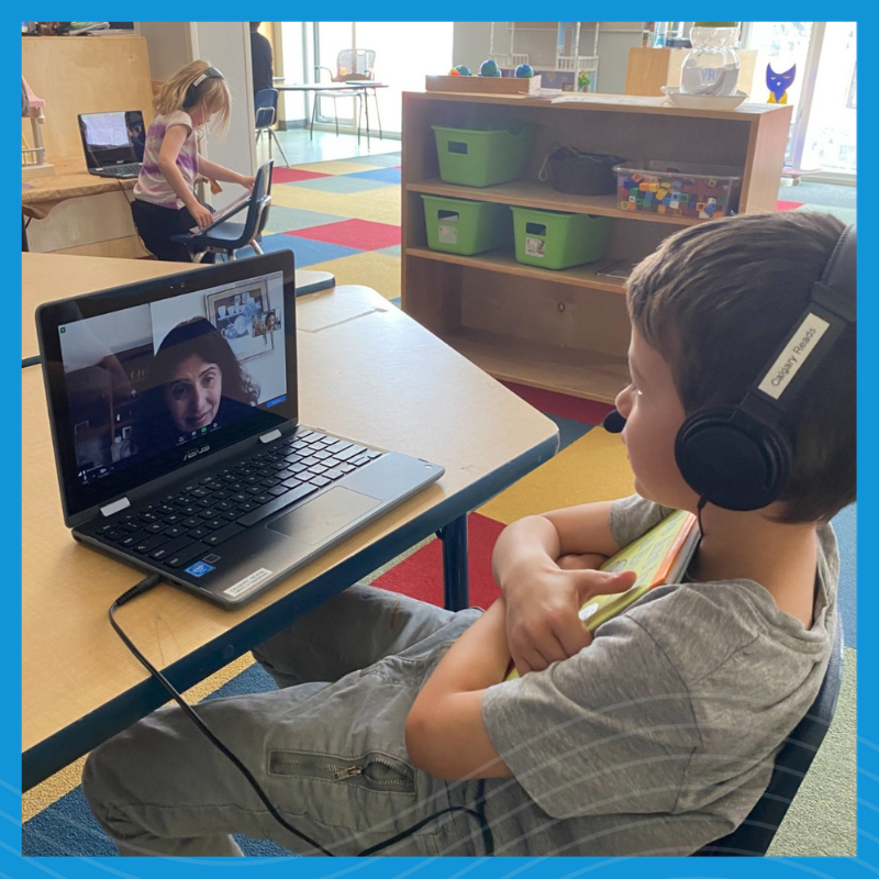 We are over the moon about the Wee Read program happening at the Child Development Centre, thanks to our friends at Calgary Reads! 

<a href="/calgaryreads/">Calgary Reads Big Book Sale</a> and their supporters have generously donated 16 chromebooks along with headphones and bookbags to the CUPS Kindergarten class.