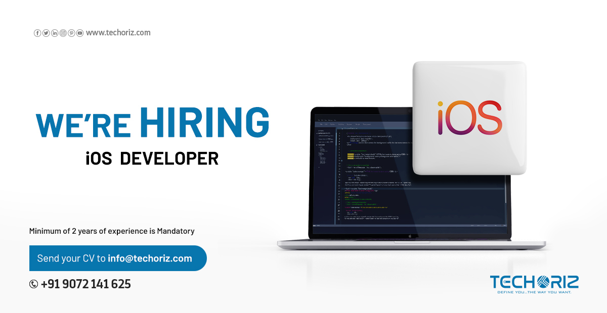 techoriz's tweet photo. Techoriz Digital Solutions is urgently hiring a iOS Developer with a minimum of 2 years of experience.

Applicants who satisfy the requirements can send your CV to hr@techoriz.com.

#techoriz #digitalsolutions #hiring #iosdeveloper #ios #appstore #developer #urgenthiring #hiring https://t.co/JMtkSMDt8H