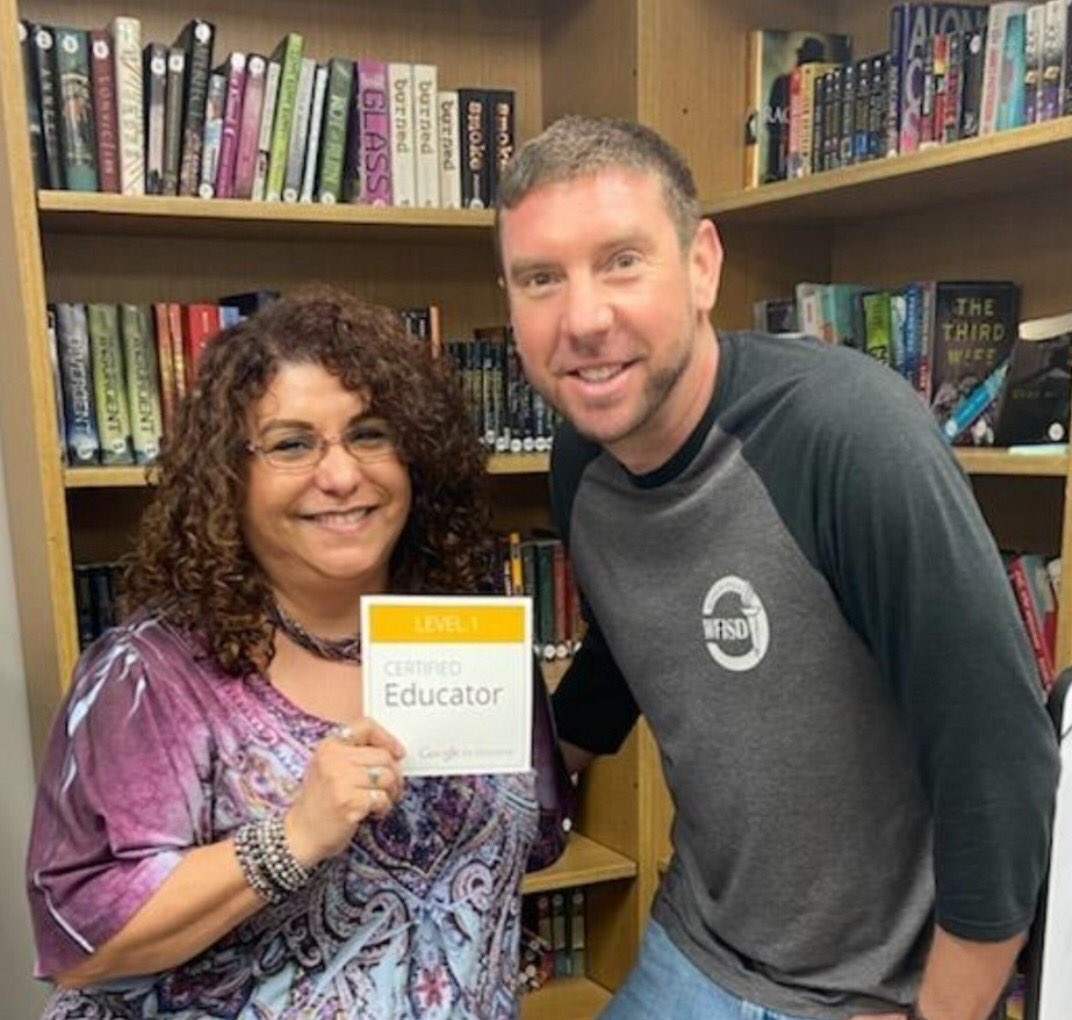 CamachoEdTech's tweet image. Guess who is @googleforedu Certified Level 1 at JJAEP!! @WFISDschools way to go Sylvia G!! #IAmWFISD #allmeansall @Kuhrteous