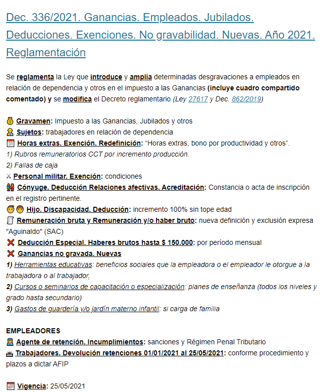 tributumcomar's tweet photo. 📣Novedades en este finde tan especial #IIParte
🗞️Boletín Oficial: martes 25/05/2021

🤓Esquemas de reglamentaciones 
1⃣ #Ganancias #Empleados #Deducciones2021 Ley 27617: Dec 336/2021
2⃣#Monotributo2021 Ley 27618: Dec 337/2021 https://t.co/W49Pgi6VUa