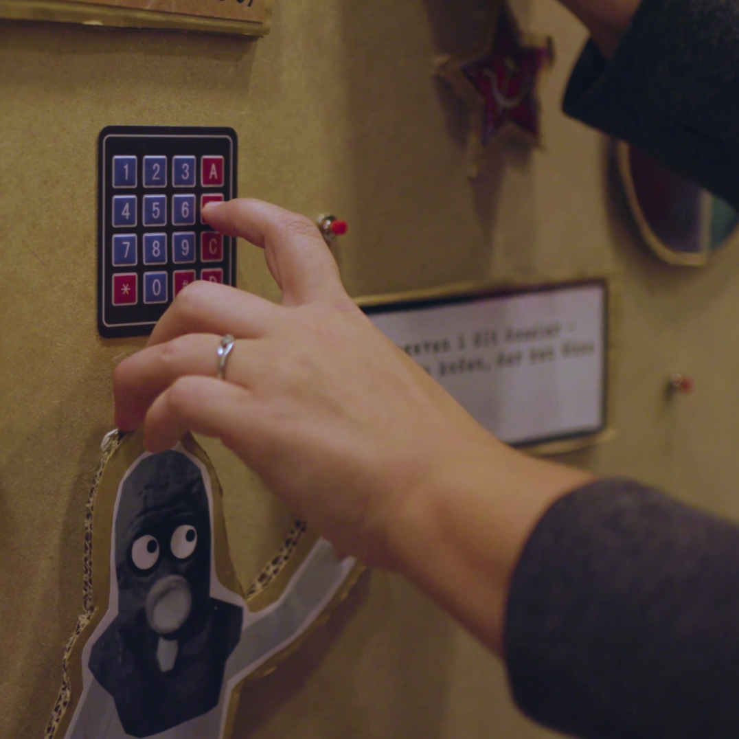 NakanaGames's tweet photo. Did you know that #CosmicTopSecret inspired the creation of a playable event at the Cold War Museum of Denmark @Stevnsfort 

You can put on "those eyes" and really hunt for red owls and secret codes, with giant punched paper tapes for paths. Full video: https://t.co/HMIR4HFNym 👀 https://t.co/FM0YP5HNHY