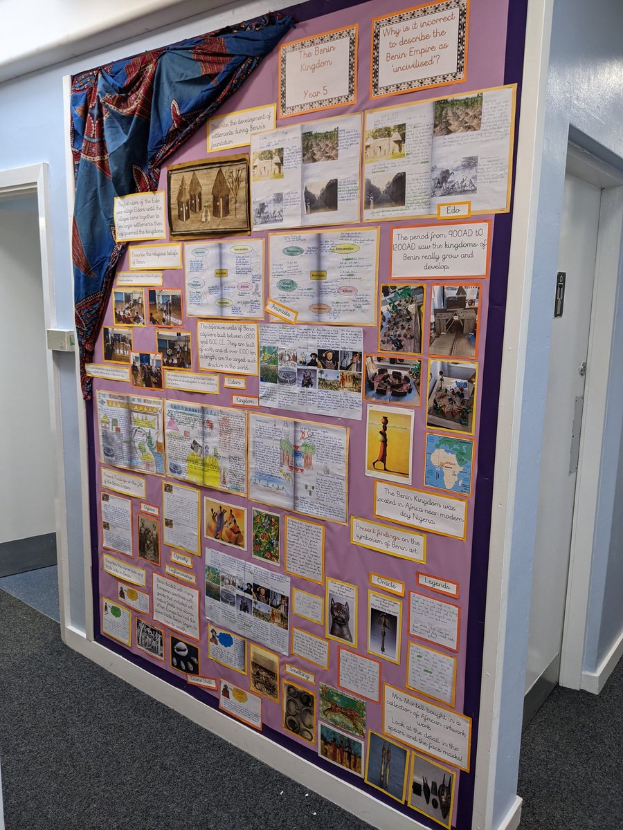 PPAforyou's tweet photo. I've really enjoyed teaching the Benin Empire for the first time this year and the children have loved it as well. Even more, I've loved the double page spreads that have been produced 📝📚 #ks2history #edutwitter #year5 #doublepagespread https://t.co/GRetMLwzQX