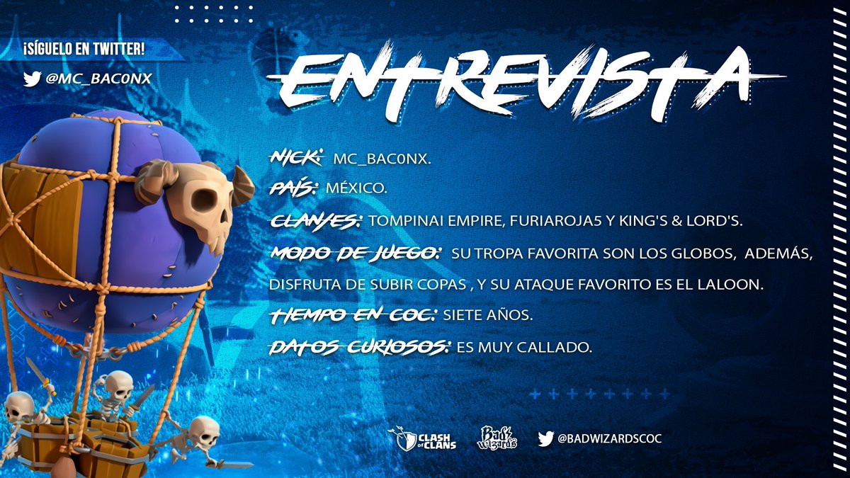 🧙‍♂️ | E N T R E V I S T A

!El día de hoy les presentamos a @Mc_BaC0nx! Originario de México lindo y querido. 🇲🇽