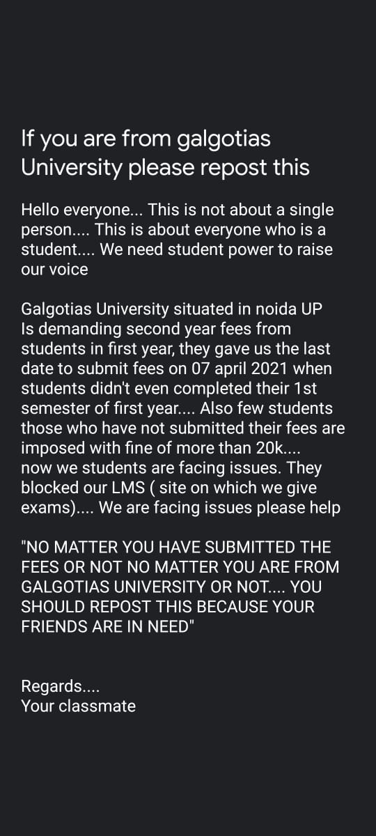 mepriyeshmishra's tweet photo. Please help us 🙏.....
@ugc_india @PMOIndia @narendramodi @AmanDhattarwal @SonuSood https://t.co/SDpPWM1nt9