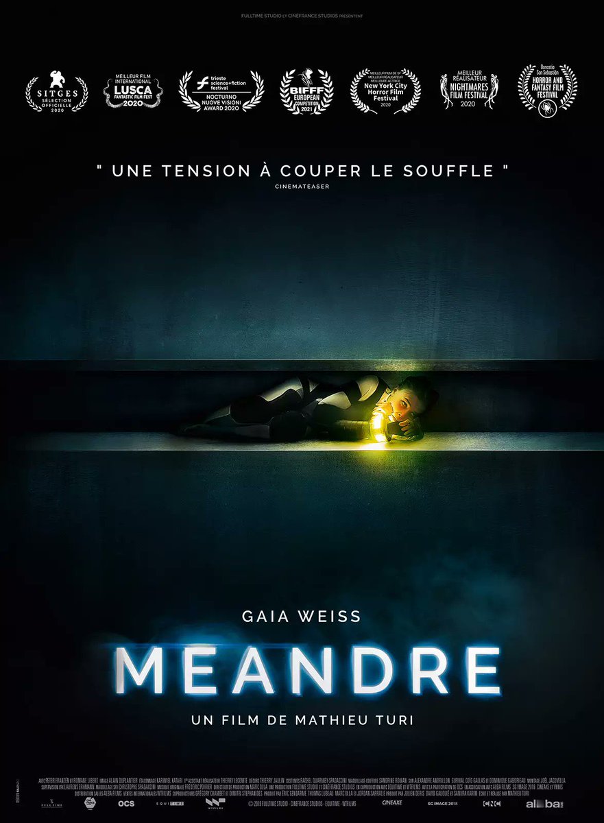🇫🇷 Demain, #MEANDRE sort au cinéma. Le chemin fut au moins aussi long et semé d’embûches que le parcours de Lisa dans le tube, mais la lumière au bout du tunnel est enfin là avec cette sortie dans 225 salles !!!Alors demain, c’est #tousaucinema !