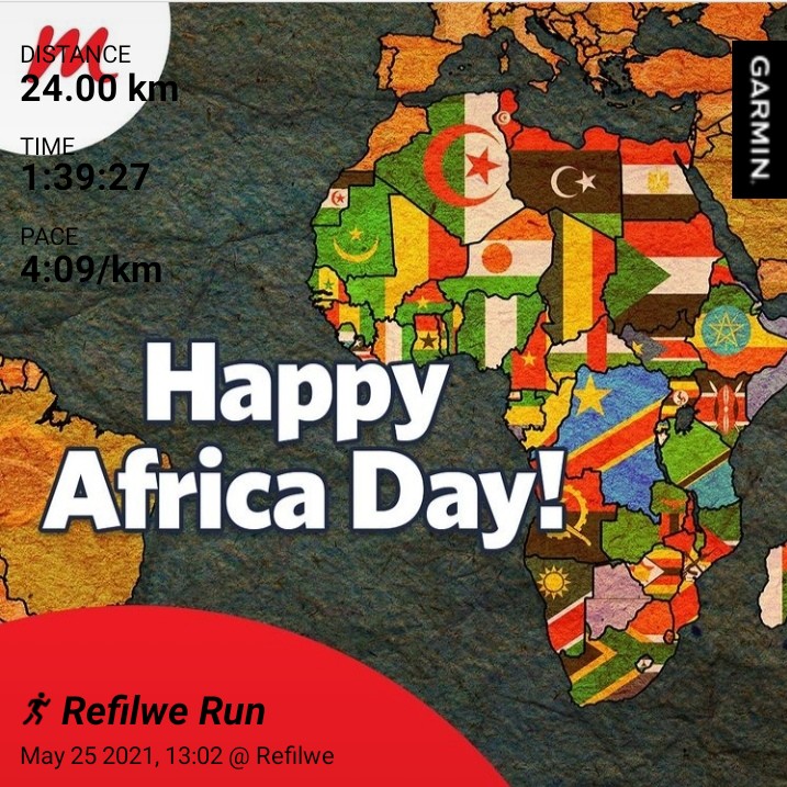 MalathonBeep's tweet photo. Happy África Day, Ghappy Run #RunningWithTumiSole #45kmSub3h10 #ComradesCentenaryHopeChallenge100 #MultiplyYourLife #TuksSports #RefilweRunners #AllRoadsLeads2Dullstroom #BEYOURBEST #RunGineers #garmin #beatyesterday https://t.co/sB8byzfugc