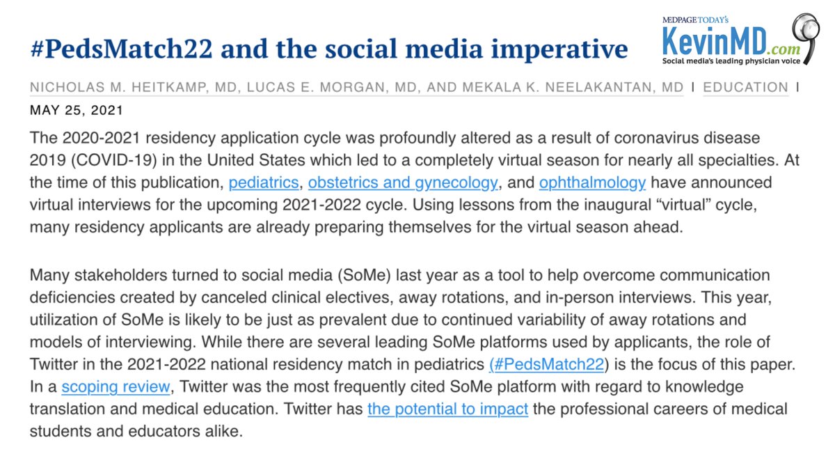 NMHeitkamp's tweet photo. #PedsTwitter is a supportive community! Here we describe how #PedsMatch22 applicants can leverage Twitter during recruitment to gain unique insights.

@lucasemorgan
@MekalaNeelakan1
@frohnaj
@hmcphillips
@DocPatTeachOne
@ScottVernaglia
@DarelHeitkamp 

https://t.co/yikcn1jKbv https://t.co/D4yXj4egYN