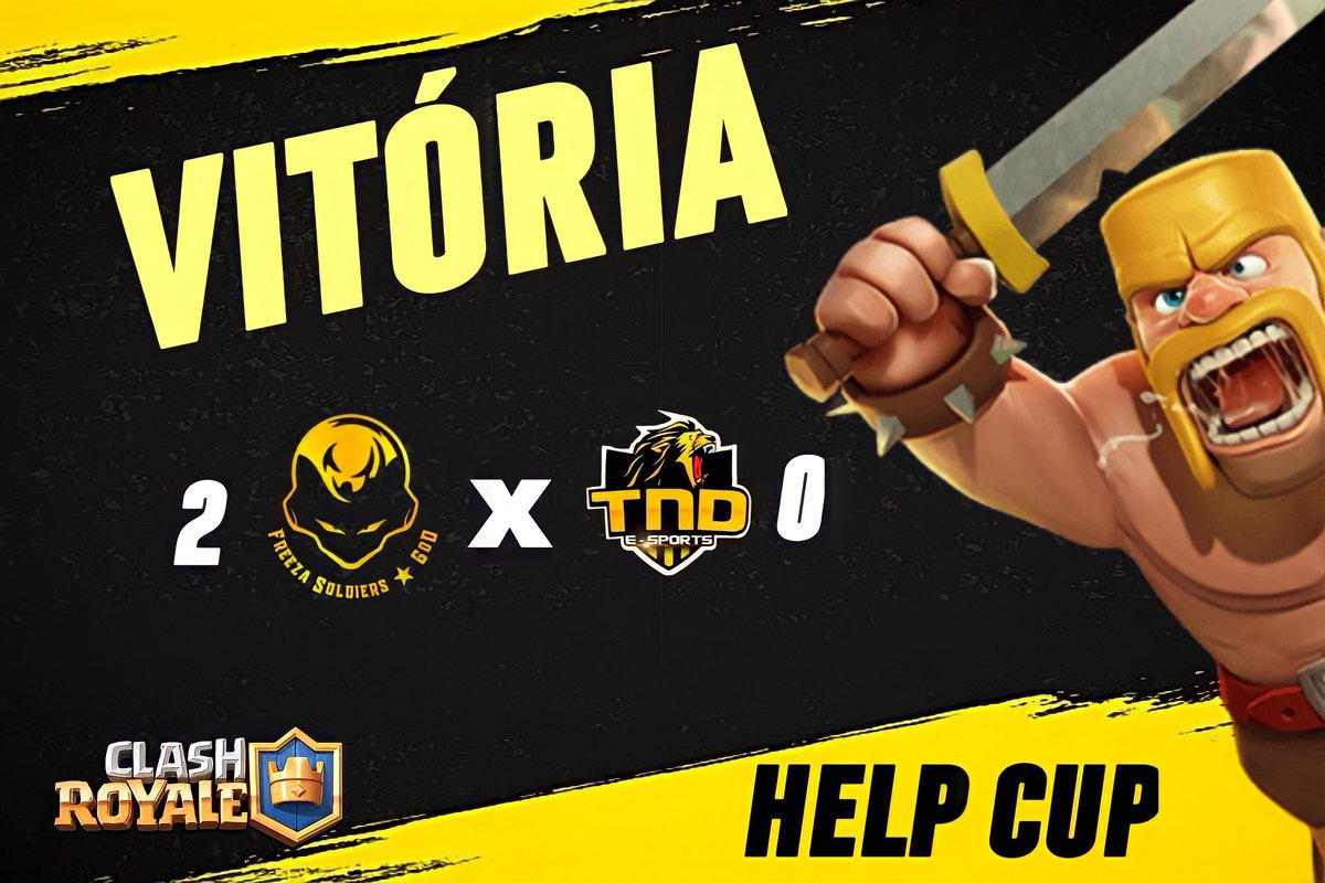 Em Um embate incrível contra <a href="/TnD_Team/">TND eSports</a> 

2️⃣X0️⃣ Para @FreezaSoldiersG  pela <a href="/HelpCupCR/">➕ Help Cup</a> 

Parabéns Guerreiros

<a href="/FSFreeza/">☆FS☆Freezar☆ e COSPLAY ⭐❤️</a> 👽
@CrazylifeC 🦄 MVP
<a href="/NEKOMAAL/">Nathan</a> 💂
<a href="/IanPimenta05/">IanPimenta05</a> 💂
@GuiihCR  🐾

FS⭐GoD