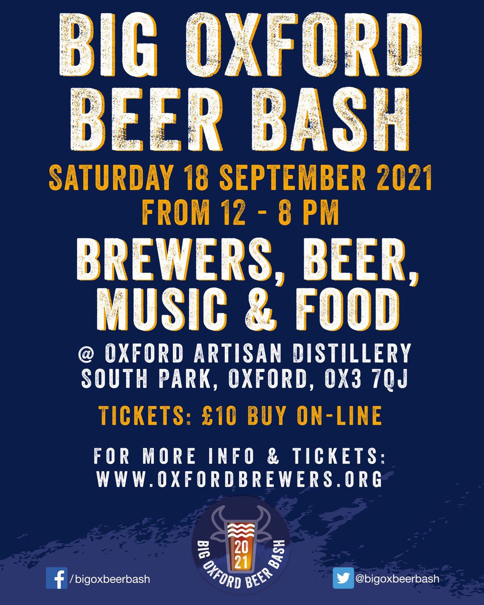The <a href="/bigoxbeerbash/">Big Oxford Beer Bash</a> is back!

We’ve been eagerly awaiting its return, and tickets are now on sale for the event on Saturday, 18th September 2021 at the incredible @thespiritoftoad.

Get your tickets now by visiting 👉 oxfordbrewers.org