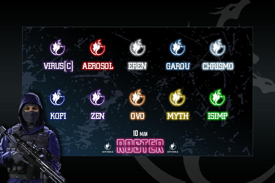 HydraCODM's tweet photo. Unveiling Our Official 10-Man Roster 🔥
#HydraCODM #HailHydra gfx credits: @GameOverZen https://t.co/VJSflytTZO