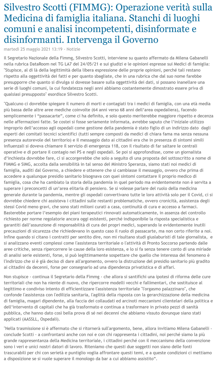 fimmgnotizie's tweet photo. "Silvestro Scotti (FIMMG): Operazione verità sulla Medicina di famiglia italiana. Stanchi di luoghi comuni e analisi incompetenti, disinformate e disinformanti. Intervenga il Governo" - Leggi la notizia su FimmgNotizie di oggi https://t.co/tWI0NET14c https://t.co/mOYqin6FV4