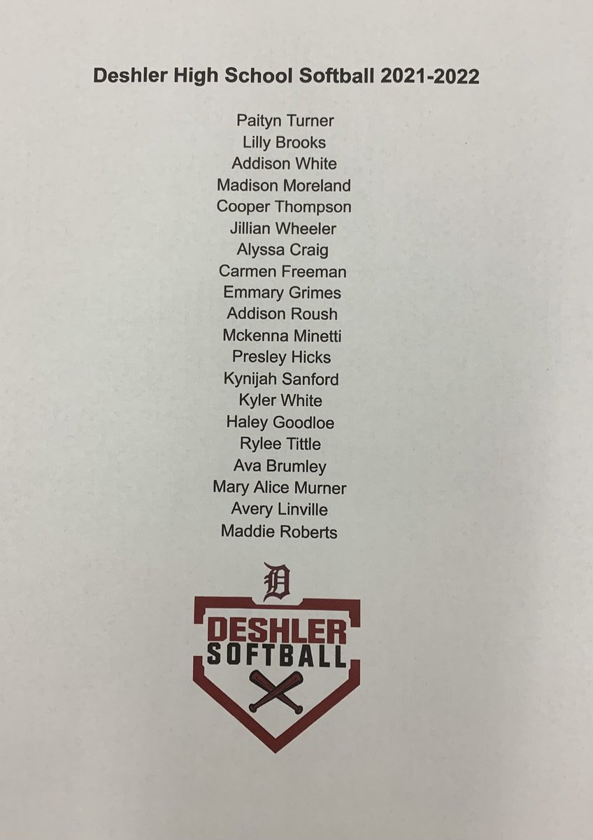 Deshler Softball tweet media