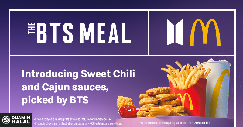 Mcdonalds Malaysia On Twitter Get The Bts Meal Today 10 Piece Chicken Mcnuggets A Coke Medium Fries And 2 Exclusive Sauces Picked By Bts Sweet Chili And Cajun Btsmeal Https T Co Fzrendozvp