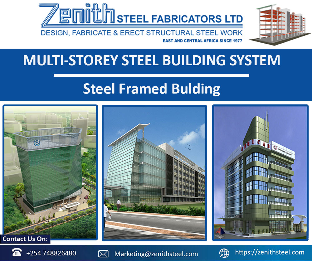 Zenithsteel's tweet photo. Want to reduce your construction time & costs for a Multi-Storey building?
Did you know that ZSF Multi-Storey steel frames is tried & tested to offer you strength plus record construction time?
𝐂𝐚𝐥𝐥 : +254 748 826 480
#multistoreybuildings #construction #steelframedbuilding https://t.co/OBZjQYkACC
