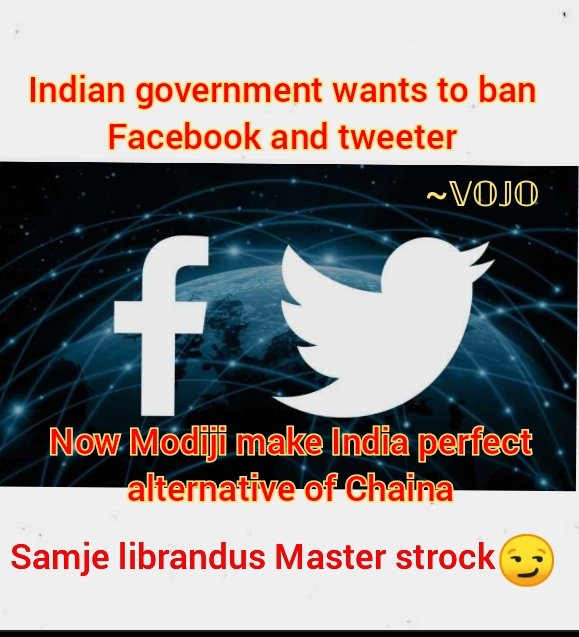 ExplainwithVojo's tweet photo. Now India become new chaina 🙂
#IStandWithTwitterIndia #istandwithTwitter #IStandWithfacebookIndia
#IstandwithFacebook https://t.co/h9VQf2Uwg8