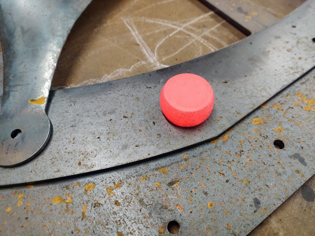 BexSimonArtist's tweet photo. Forging spacers under the #powerhammer for a #geometric #gate I have #designed using #compass draw #geometry cutting out into laser cut metal plate then #forging textured components. A developing new style 🔥🔨🖤🙏 https://t.co/rldOj2DsnO