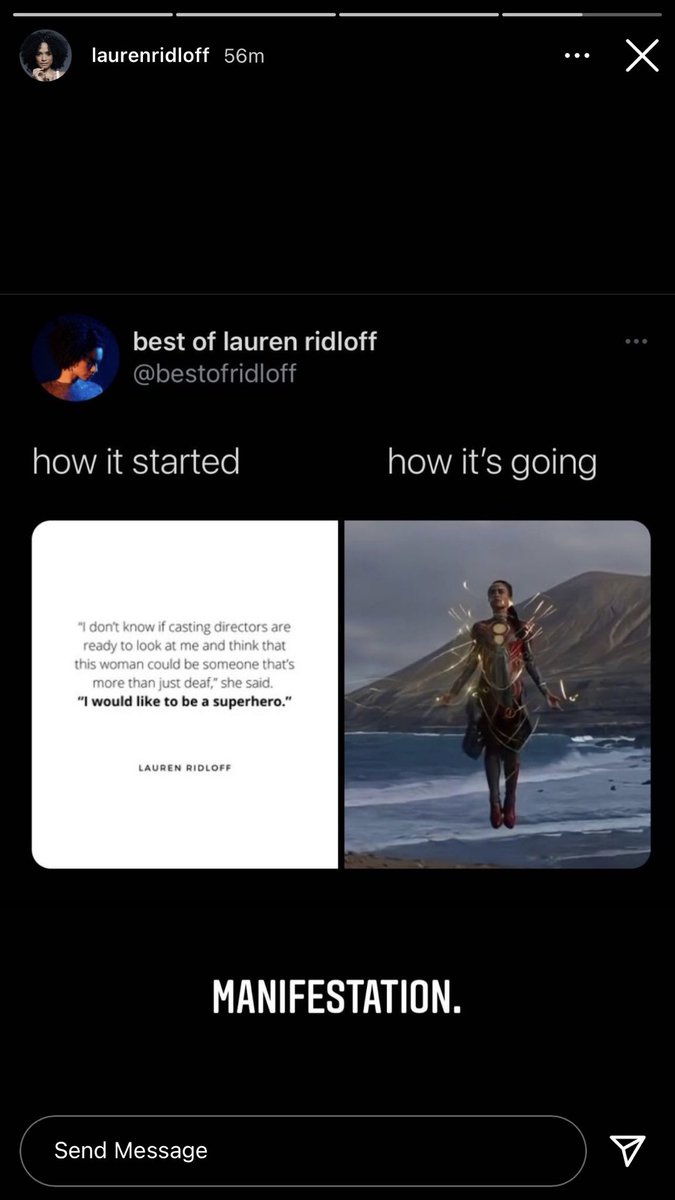 HELLO??? LAUREN CAN YOU SEE US <a href="/LaurenRidloff/">Lauren Ridloff</a> WE LOVE YOU