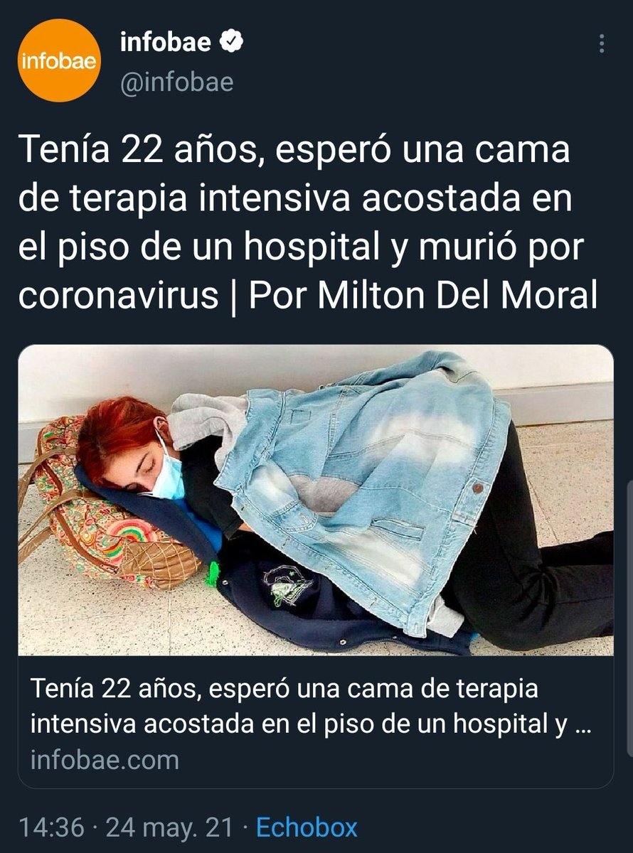 A Lara no la mató la diabetes, a Lara no la mató el COVID. A Lara de 22 años la mató el Estado que vacunó a Zannini antes que a los pacientes de riesgo, que priorizó los negocios con Rusia y rechazó Pfizer. 

Nos está matando el fracaso del kirchnerismo, no el COVID.