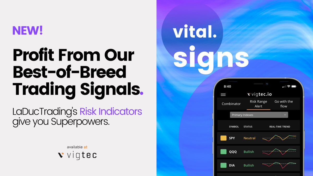 SamanthaLaDuc's tweet image. Get Actionable Trade Alerts To Manage Market Risk On Any Time-frame 📈 🔔

Find out more 👇
ecs.page.link/4xJzy

powered by @vigtecofficial
  
#riskindicators #algos #tradesignals