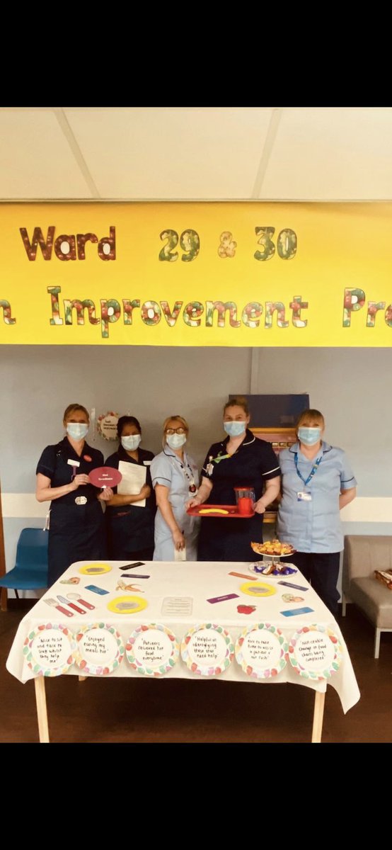 Angliss29's tweet photo. Lots of energy in Specialist Medicine at our meal coordinator launch event today. Very successful PDSA and amazing feedback from staff and patients. #patientexperience #nutrition #@ZaheedaSotta @chullybum @RheaBunce @Sh4zz4H @madhouse50burt @nag2710 @UHL_Team_SM @UHLfox https://t.co/sCKtmyQKil