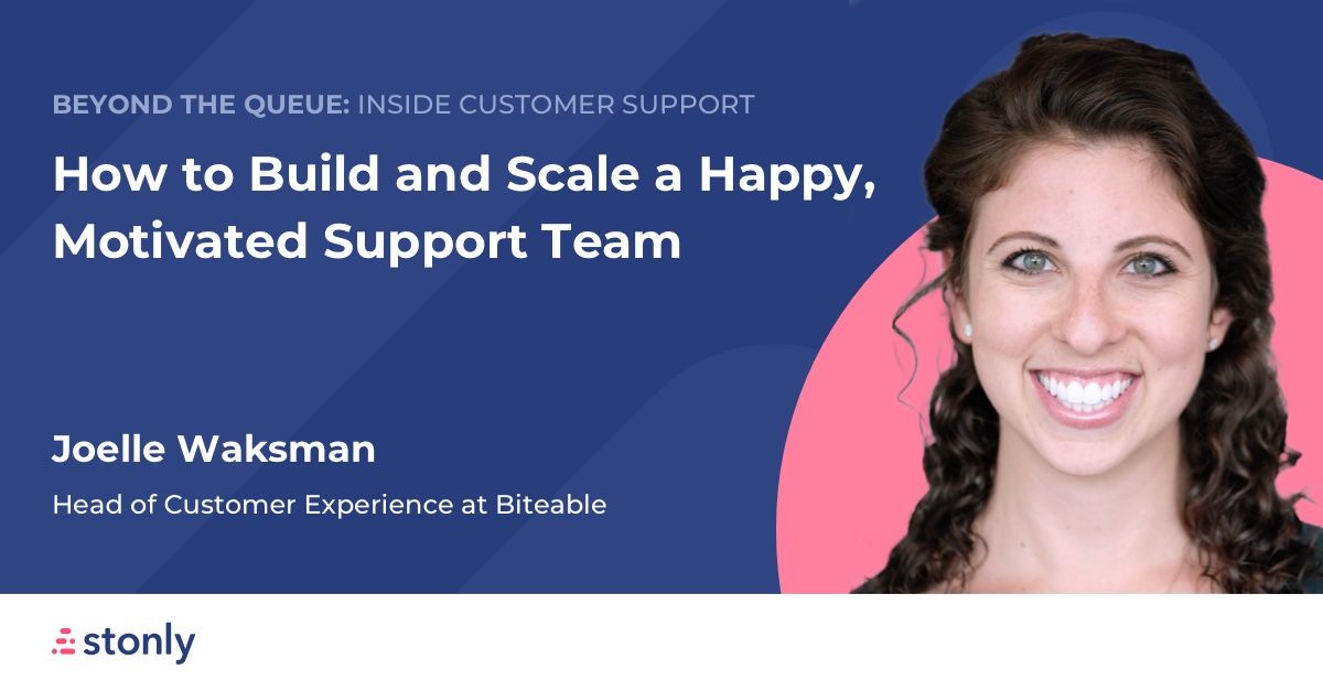 StonlyHQ's tweet photo. We’re back with another episode of #BeyondtheQueue! 🎉 Featuring Joelle Waksman, Head of CX at @biteable. 

Joelle shares how she fosters community, motivates her team with healthy competition, and creates clear career pathways for her agents. https://t.co/7gQoQ8Xb0Z

#CX https://t.co/4UBJhpt56N