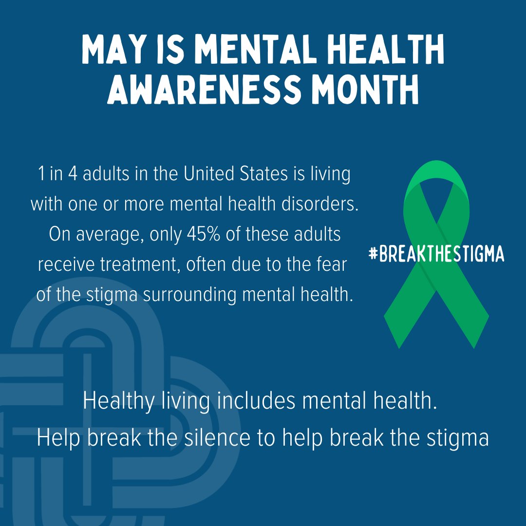 SVHealthFnd's tweet photo. Mental Health Awareness Month may be coming to a close, but mental health is important every day of the year. Everyone can help spread awareness about the need for mental health care by simply speaking up. Breaking the silence about mental health will help #BreakTheStigma. https://t.co/o8o76OWvtV