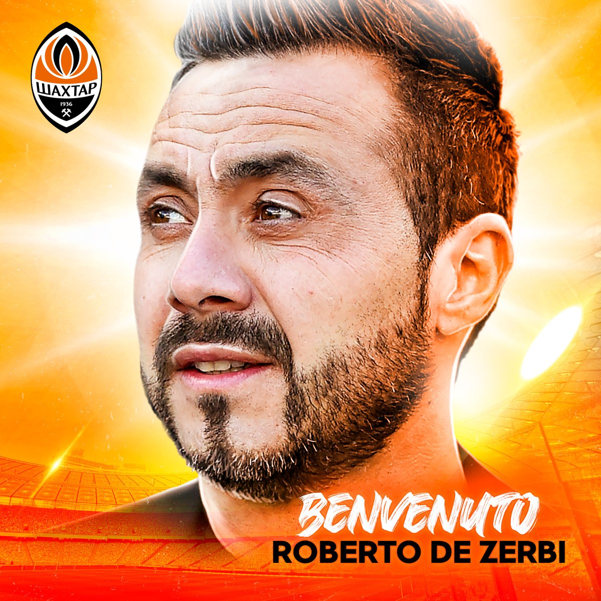 FCShakhtar's tweet photo. 🧡 Benvenuto, Mister! Роберто Де Дзерби – главный тренер «Шахтера»! ⚒

Итальянский специалист будет возглавлять команду следующие два сезона.

Узнайте другие подробности: https://t.co/WX01QvceT5. https://t.co/A8nnhKEvRC