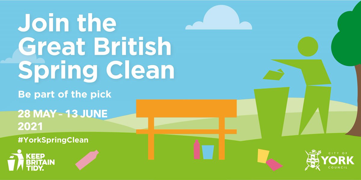 CityofYork's tweet photo. It's the Great British Spring Clean next week - but you can help us spruce up the city at any time!
Community groups, residents' associations or individuals are all welcome to join the #YorkSpringClean.
Find out more and please sign up at https://t.co/pBj54qSzke https://t.co/phRUFQJ6zN