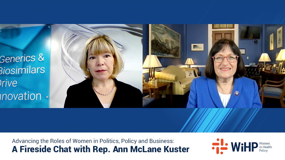 AccessibleMeds's tweet photo. The Women in Health Policy (WiHP) #FiresideChat is starting soon (11-11:30 am EDT) with @RepAnnieKuster and @ChristinSimmon. Join the LinkedIn group to find out more https://t.co/nX12q6urjx or click here to join the webinar: https://t.co/Hn3nwqxJft #AccessWeek #WiHP #Access2021 https://t.co/axgCbnBVi5