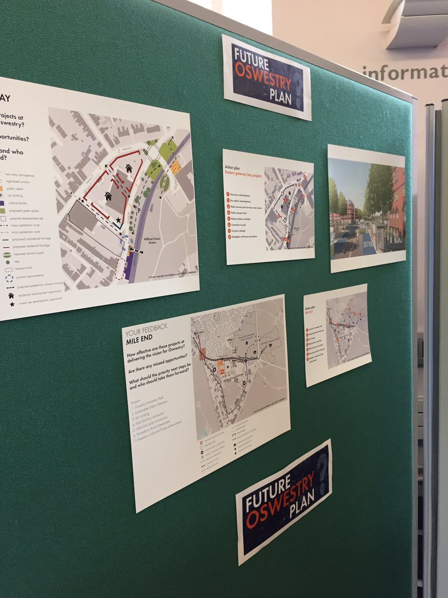 OswestryTC's tweet photo. Oswestry Draft Masterplan display at  @OswestryLibrary https://t.co/t1P1i4cawi